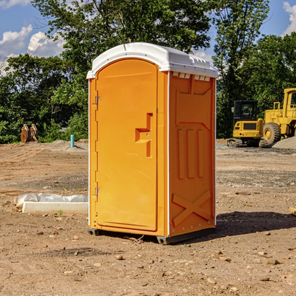 how often are the portable restrooms cleaned and serviced during a rental period in Otho